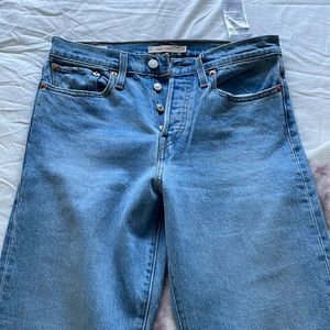 Women’s Levi Strauss button, wedge, straight leg denim